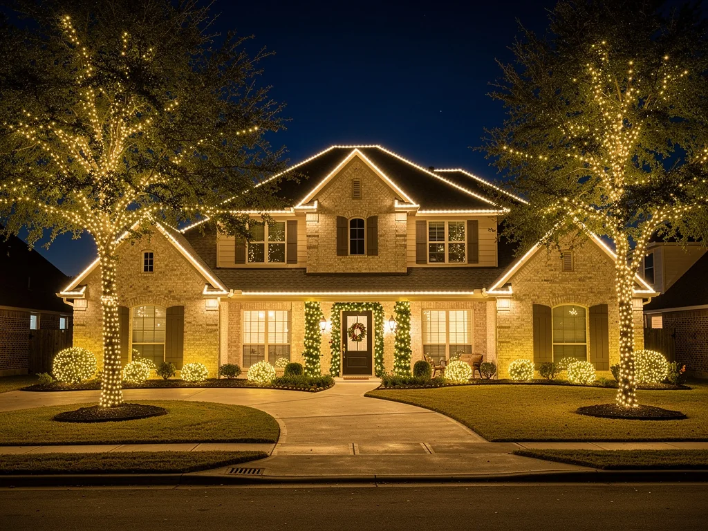 Residential Christmas lighting display